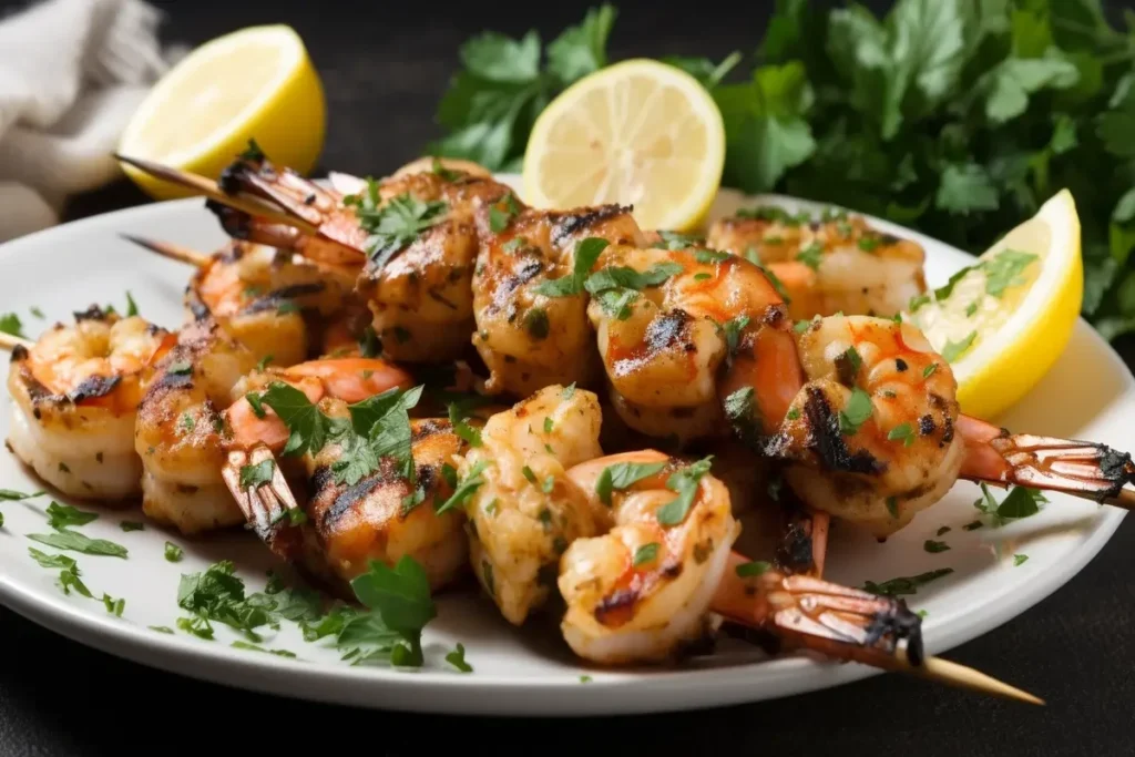 grilled chicken and shrimp skewers - Economical Recipes