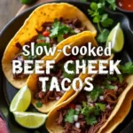 Slow Cooked Beef Cheek Tacos in Cast Iron Skillet - Economical Recipes