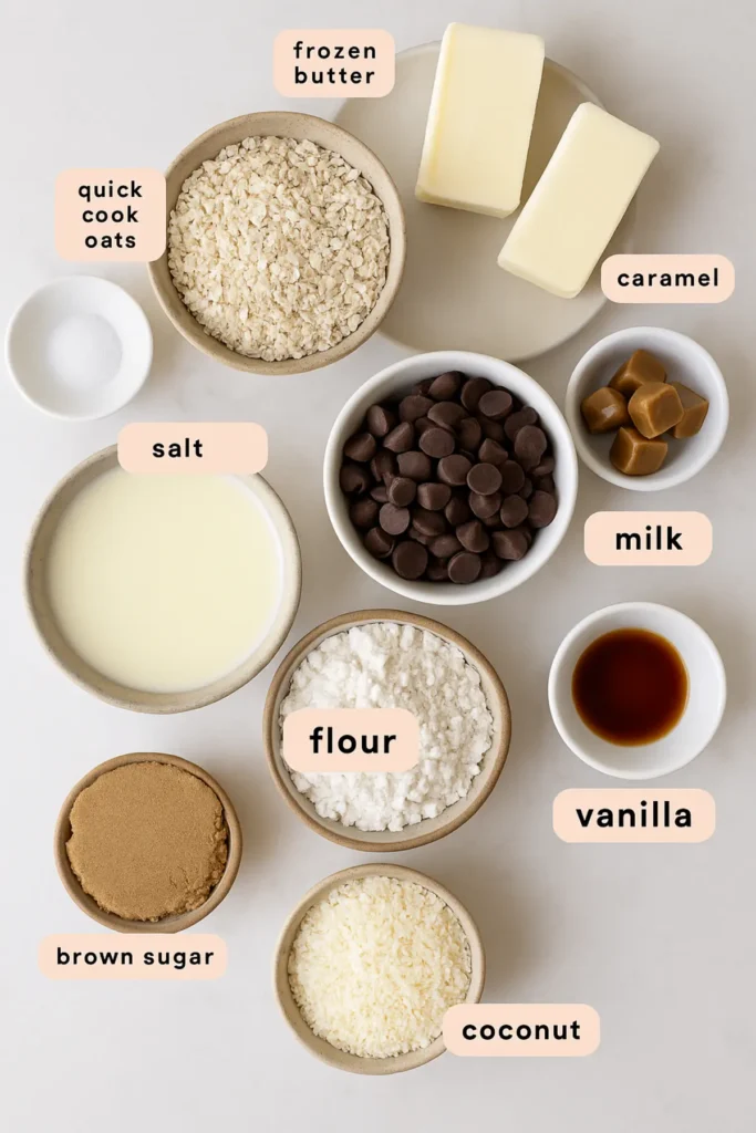 Flat Lay of Baking Ingredients on Light Surface - Economical Recipes