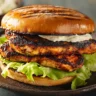 Blackened chicken sandwich with lettuce and mayo
