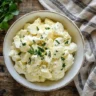 Chicken egg salad in a rustic bowl
