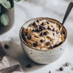 Chilled cookie dough ready to eat