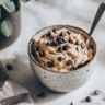 Chilled cookie dough ready to eat