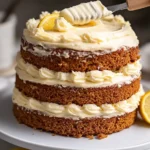 Rustic carrot cake with honey and cream cheese frosting
