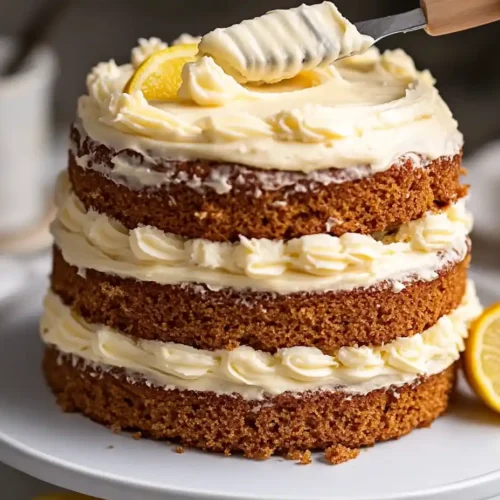 Rustic carrot cake with honey and cream cheese frosting