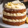 Rustic carrot cake with honey and cream cheese frosting