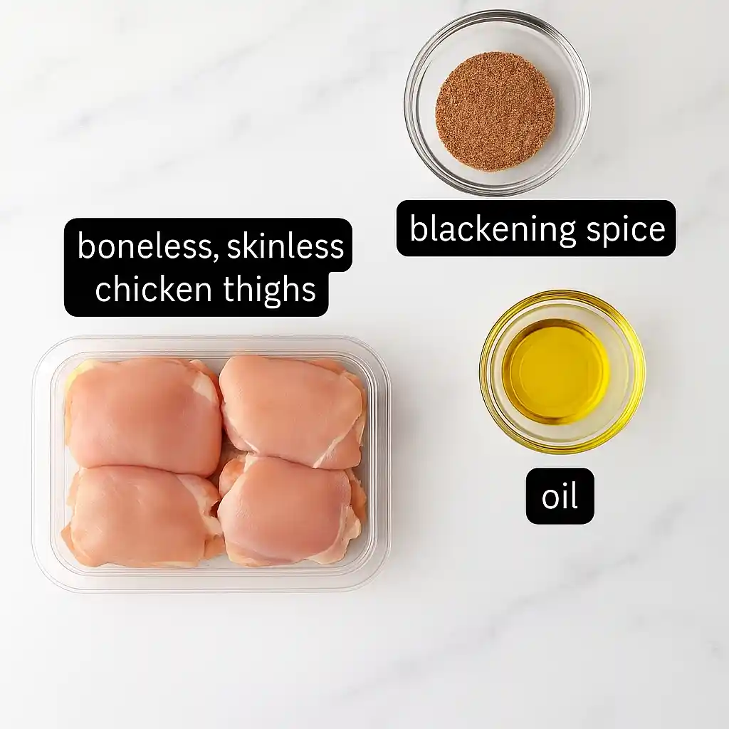Ingredients for Blackened Chicken Thighs - Economical Recipes
