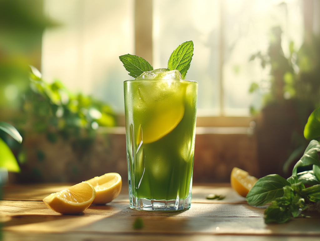 Matcha Lemonade Served - Economical Recipes