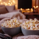 Pickle popcorn served during movie night