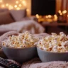 Pickle popcorn served during movie night