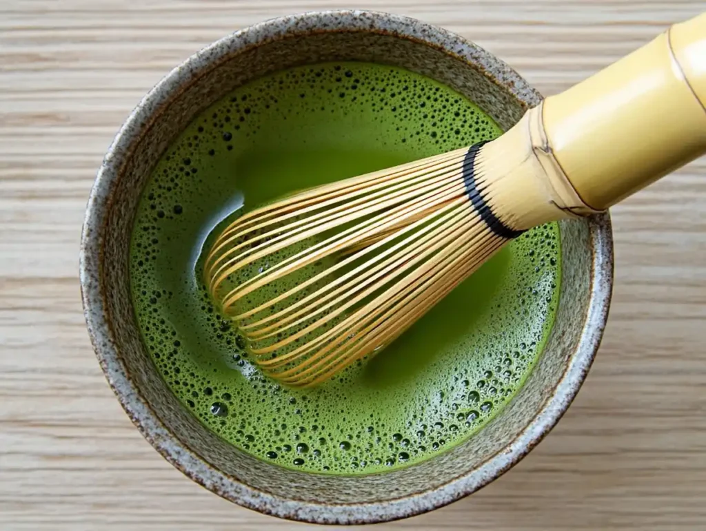 Whisking Matcha for Lemonade - Economical Recipes